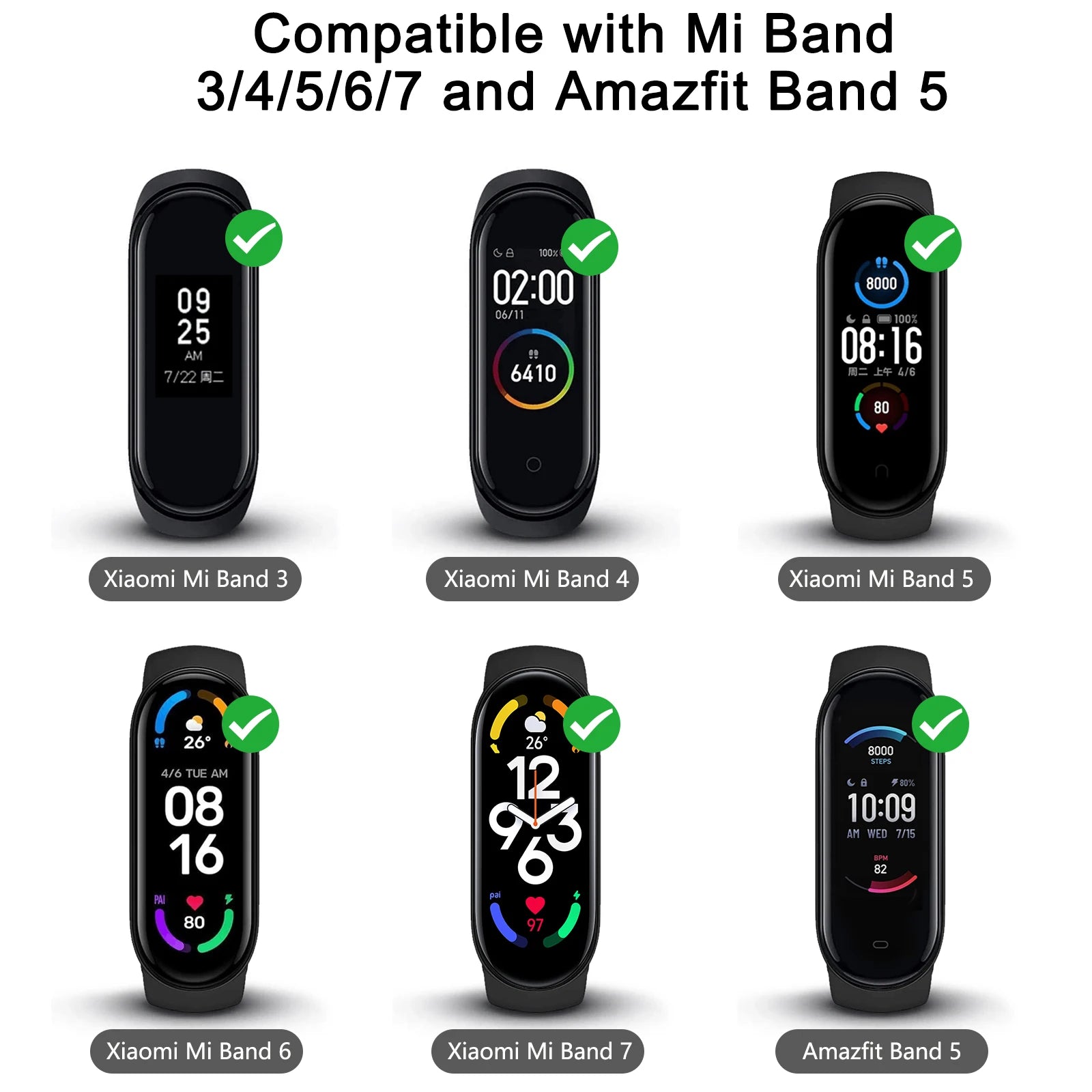 Elastic Braided Nylon Strap for Mi Band & Amazfit