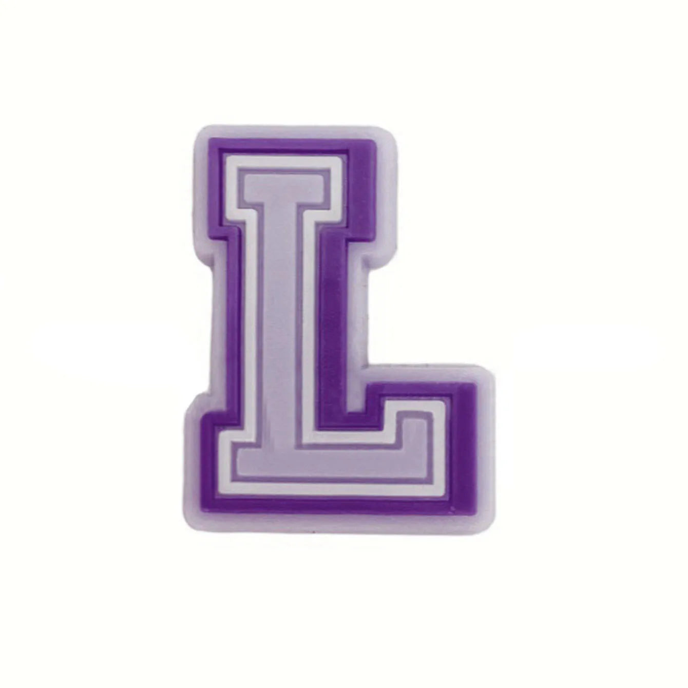 Purple Alphabet Letter Pins Shoe Charms for Crocs Clog Bubble Slides Accessories DIY Shoe Decoration Buckle Charms Party Gifts