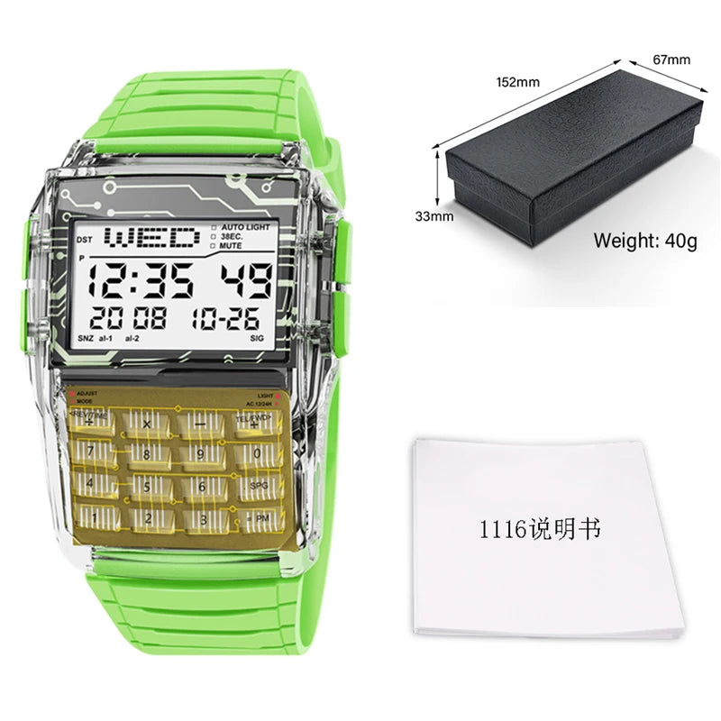 Explosive Men’s LED Calculator Watch