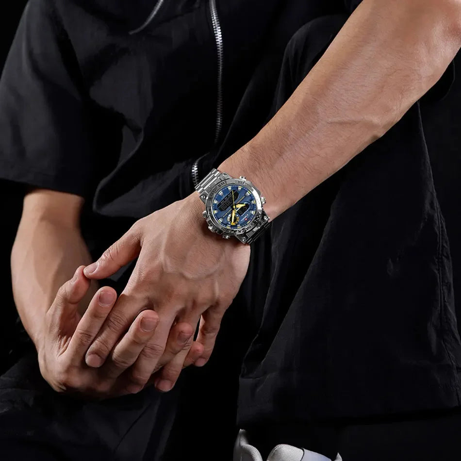 NAVIFORCE Dual Display Men’s Quartz Watch – Outdoor Style