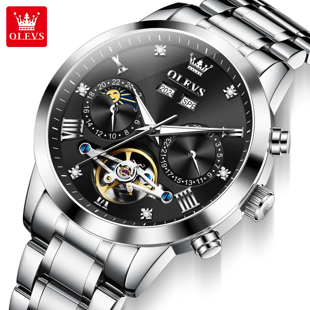 OLEVS 7029 Men’s Moon Phase Automatic Watch