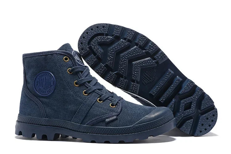 Men’s PALLADIUM Pampa Hi Sneakers – Breathable Lace-Up Canvas Ankle Boots for Outdoors