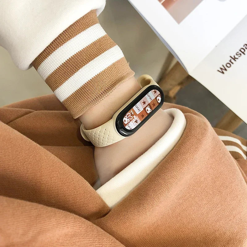 Xiaomi Mi Band 3‑7 Carbon Fiber Silicone Strap