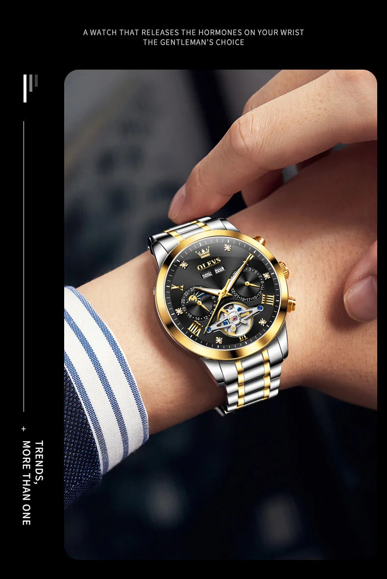 OLEVS 7029 Men’s Moon Phase Automatic Watch