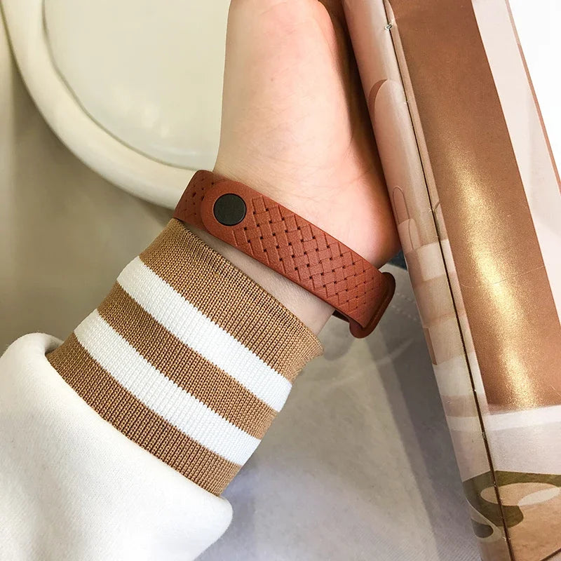 Xiaomi Mi Band 3‑7 Carbon Fiber Silicone Strap