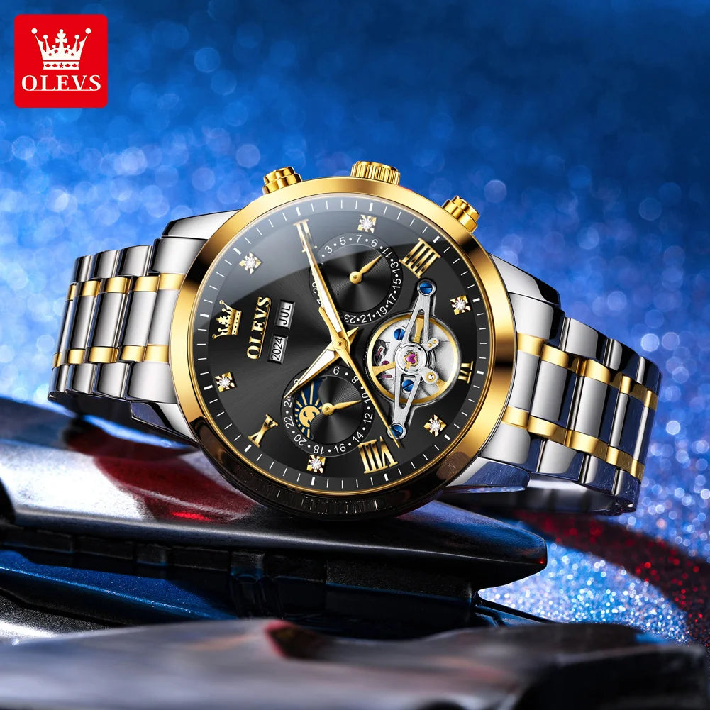 OLEVS 7029 Men’s Moon Phase Automatic Watch