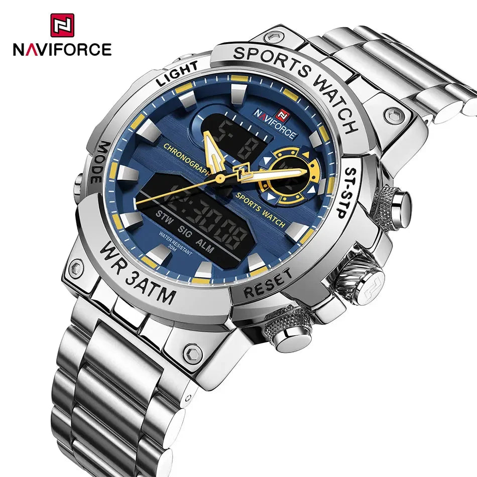 NAVIFORCE Dual Display Men’s Quartz Watch – Outdoor Style