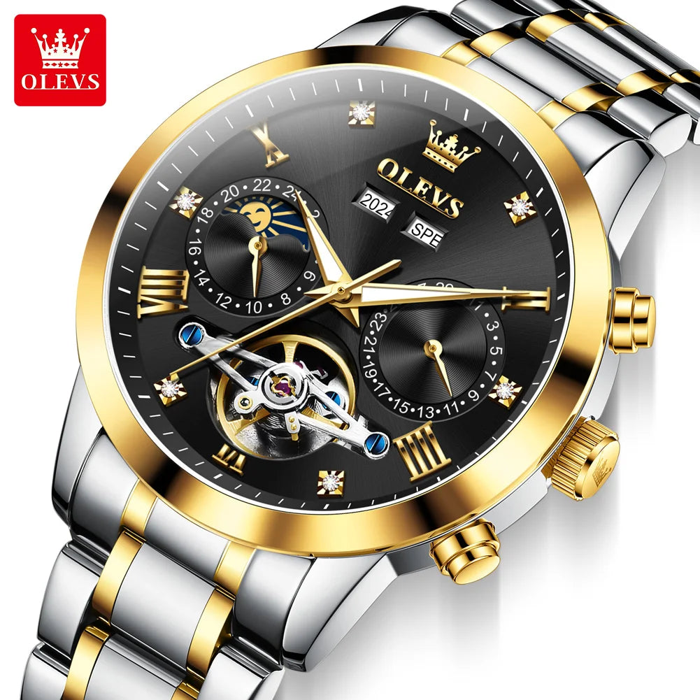 OLEVS 7029 Men’s Moon Phase Automatic Watch