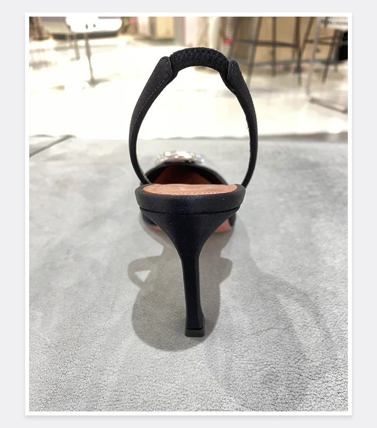 Women’s Rhinestone High Heels – Luxury Wedding & Party Pointed Toe Pumps