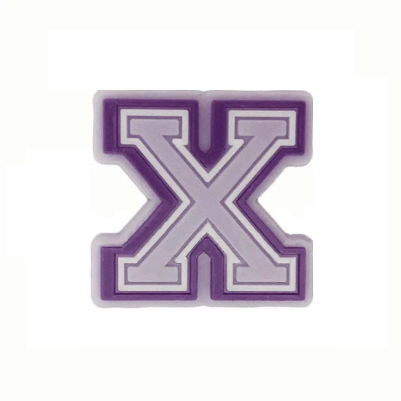 Purple Alphabet Letter Pins Shoe Charms for Crocs Clog Bubble Slides Accessories DIY Shoe Decoration Buckle Charms Party Gifts