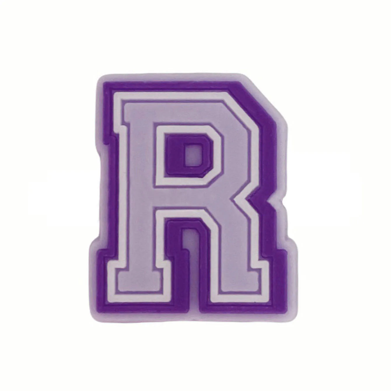 Purple Alphabet Letter Pins Shoe Charms for Crocs Clog Bubble Slides Accessories DIY Shoe Decoration Buckle Charms Party Gifts